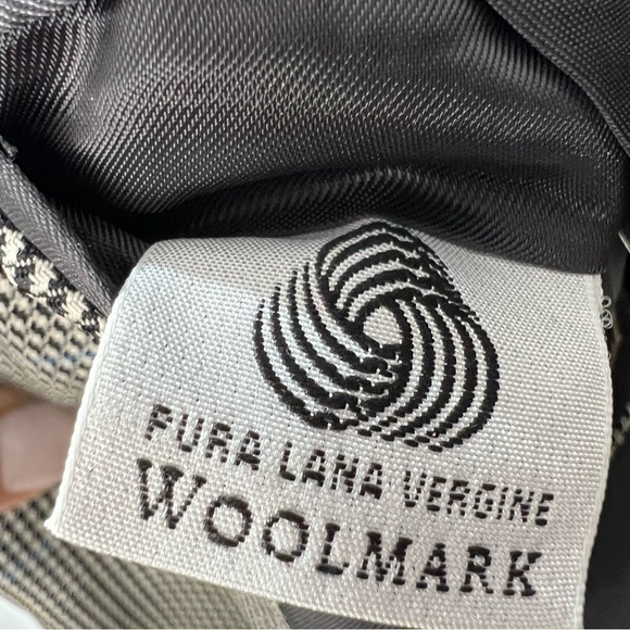 Harry Rosen Italian wool black white check plaid oversized blazer IT 50 - Picture 12 of 16